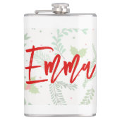 Flasques Nom personnalisé avec motif de Noël (Devant)