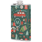 Flasques Nom personnalisé Camping de Noël rustique (Gauche)