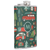 Flasques Nom personnalisé Camping de Noël rustique (Droite)