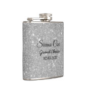 Flasques Nom personnalisé de la Parties scintillant d'argen (Droite)