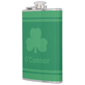 Flasques Nom personnalisé du trèfle vert irlandais (Gauche)