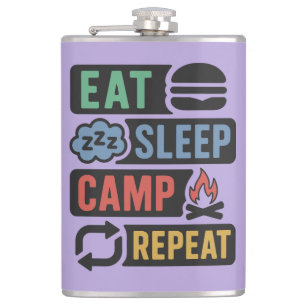 Flasques Nom personnalisé et camping couleur