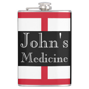 Flasques Nom personnalisé Médecine avec drapeau anglais