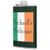 Flasques Nom personnalisé Médecine drapeau irlandais (Gauche)