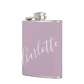 Flasques Nom personnalisé minimaliste Dusty Lilac (Gauche)