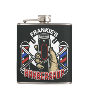 Flasques Nom personnalisé Retro Barber Shop Pole Barbier