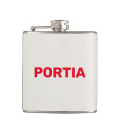 Flasques Nom personnalisé rouge clair gris clair (Devant)