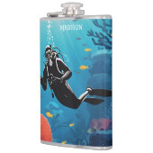 Flasques Nom personnalisé Scuba Diver (Gauche)