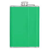 Flasques Nom personnalisé Solide Apple Green Monogramme (Dos)
