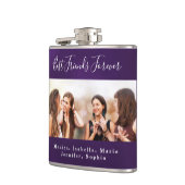 Flasques Noms d'amis pour toujours photo violette (Gauche)