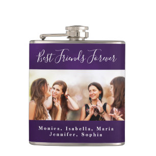 Flasques Noms d'amis pour toujours photo violette