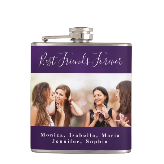 Flasques Noms d'amis pour toujours photo violette (Devant)