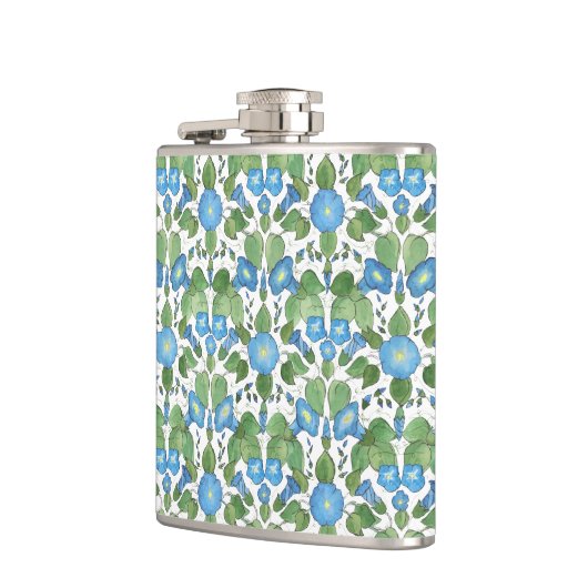 Flasques Nostalgale Blue Morning Glory Hip Flask (Gauche)