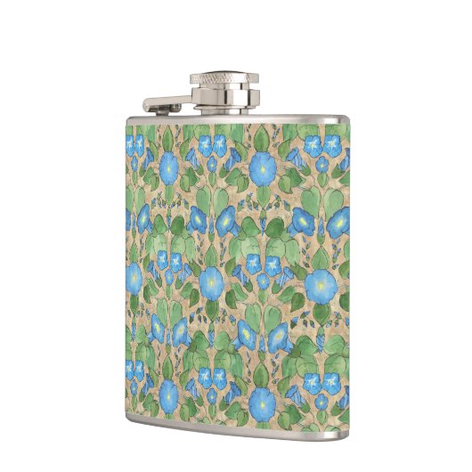 Flasques Nostalgale Blue Morning Glory Hip Flask (Gauche)