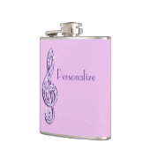Flasques Notes de musique scintillantes lilas (Gauche)