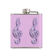 Flasques Notes de musique scintillantes lilas (Dos)