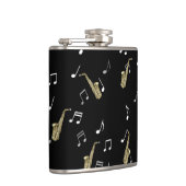 Flasques Notes musicales et saxophones Jazzy (Droite)