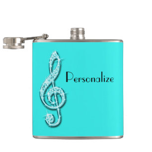 Flasques Notes scintillantes étincelantes turquoises de