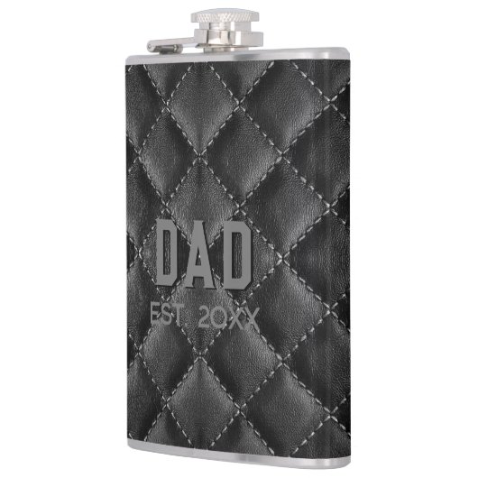 Flasques Nouveau père en cuir noir (Gauche)