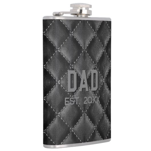 Flasques Nouveau père en cuir noir (Droite)