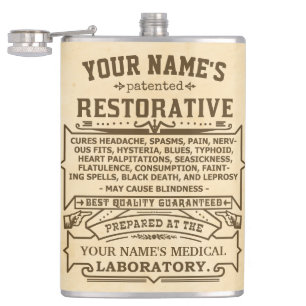 Flasques Nouveauté amusante Personnalisée Cure-All Vintage
