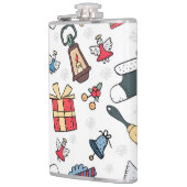 Flasques Nouvel An : Motif de Noël. (Gauche)