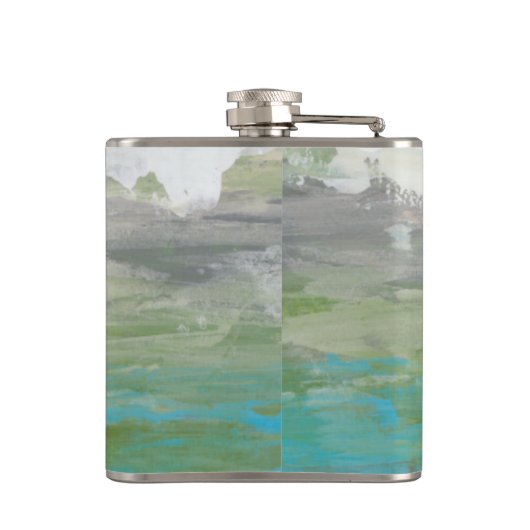 Flasques Nuages Blancs Surplombant Un Beau Paysage (Dos)