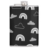 Flasques Nuages gris et arcs-en-ciel sur Black Flask (Devant)