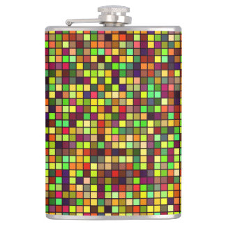 Flasques Nuances D'Automne Motif Carré Multicolore