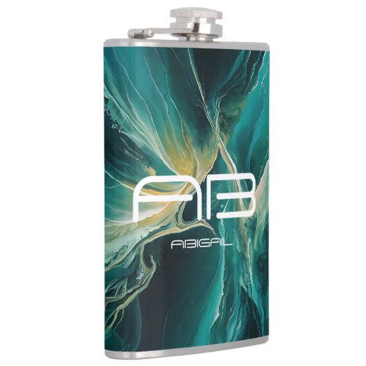 Flasques Nuances de bleu : Ocean Dreams Personnalisable (Droite)