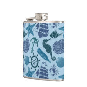 Flasques Nuances nautiques de motif bleu (Gauche)