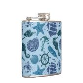 Flasques Nuances nautiques de motif bleu (Droite)