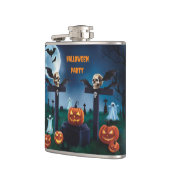 Flasques "Nuit de terreur d'Halloween et de pierres tombale (Gauche)