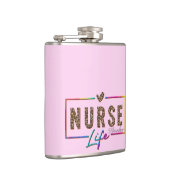 Flasques "Nurse Life" en Elegant Rainbow Colors (Droite)