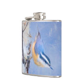 Flasques Nuthatch à poitrine rouge Peinture d'art original (Gauche)