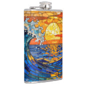 Flasques Oceanic Coastal Ocean Waves Sunset   (Droite)