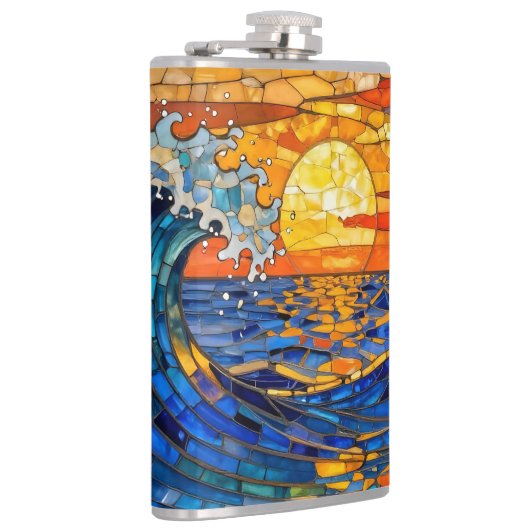 Flasques Oceanic Coastal Ocean Waves Sunset (Droite)