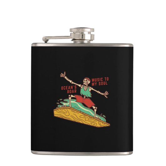 Flasques Oceans Roar Music to Soul on a Flask (Devant)