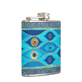 Flasques Oeil malin grec et ornement de la clé grecque (Droite)