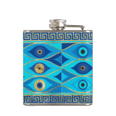 Flasques Oeil malin grec et ornement de la clé grecque (Dos)