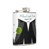 Flasques Oeillet vert épousant Hipflask pour les mariés (Droite)