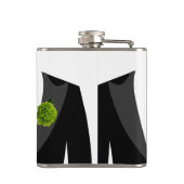 Flasques Oeillet vert épousant Hipflask pour les mariés (Dos)