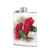 Flasques Oeillets rouges à Brocade (Gauche)