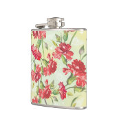 Flasques Oeillets rouges sur le vert avec des papillons (Gauche)