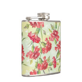 Flasques Oeillets rouges sur le vert avec des papillons (Droite)