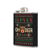 Flasques Oh Deer Ugly Christmas Sweater Flask (Gauche)