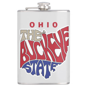 Flasques Ohio surnom Word Art