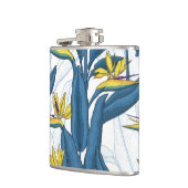 Flasques Oiseau de fleurs de paradis sur blanc (Gauche)