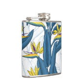 Flasques Oiseau de fleurs de paradis sur blanc (Droite)