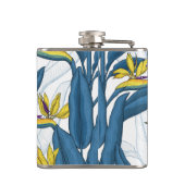 Flasques Oiseau de fleurs de paradis sur blanc (Dos)